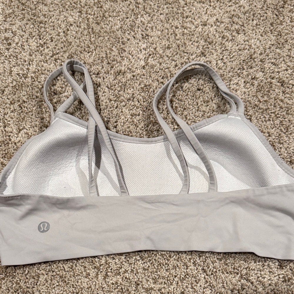 lululemon athletica Light Gray Strappy Back like a cloud Sports Bra